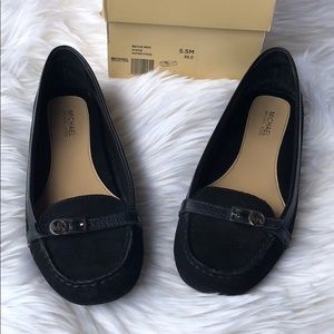 Michael Kors Bryce Moccasins Black Suede Shoes